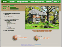 Tablet Screenshot of lawnprolandscaping.com